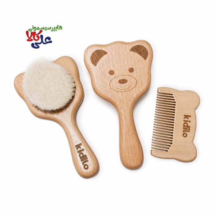 ست شانه و برس چوبی کیدیلو Kidilo